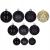 Set globuri de Craciun, 100 bucati, 3-6cm, negru auriu Household NewTrend