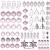 Set globuri si decoratiuni de Craciun, 77 piese, diverse dimensiuni, roz Household NewTrend