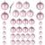 Set globuri de Craciun, 37 bucati, 3-8cm, roz Household NewTrend