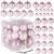 Set globuri de Craciun, 37 bucati, 3-8cm, roz Household NewTrend