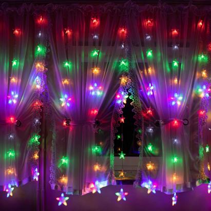 Instalatie lumina tip perdea cu 180 LED-uri, 2m, pentru interior/exterior, iluminare multicolor Household NewTrend