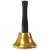 Clopotel auriu din metal, cu maner din lemn, 12cm Household NewTrend
