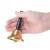 Clopotel auriu din metal, cu maner din lemn, 12cm Household NewTrend
