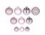 Set globuri de Craciun, 100 bucati, 3-6cm, roz Household NewTrend