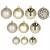 Set globuri de Craciun, 100 bucati, 3-6cm, auriu Household NewTrend