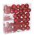 Set globuri si decoratiuni de Craciun, 51 piese, diverse dimensiuni, rosu Household NewTrend