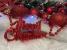 Set globuri si decoratiuni de Craciun, 51 piese, diverse dimensiuni, rosu Household NewTrend