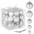 Set globuri de Craciun, 37 bucati, 3-8cm, argintiu Household NewTrend