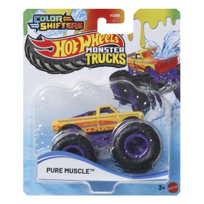 HOT WHEELS MONSTER TRUCK CAMION PURE MUSCLE CU CULORI SCHIMBATOARE SCARA 1 LA 64 SuperHeroes ToysZone