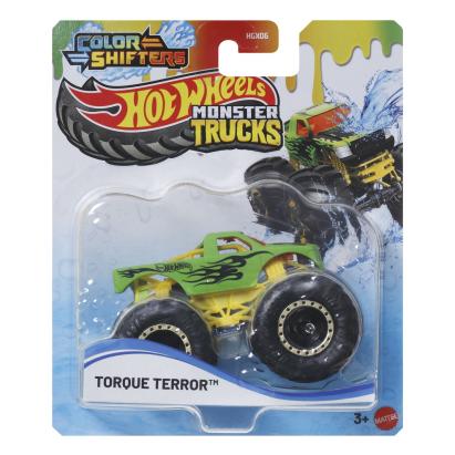 HOT WHEELS MONSTER TRUCK CAMION TORQUE TERROR CU CULORI SCHIMBATOARE SCARA 1 LA 64 SuperHeroes ToysZone