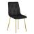 Scaun bucatarie/living, Artool, Libra, catifea, metal, negru si auriu, 45x54x86.5 cm GartenVIP DiyLine