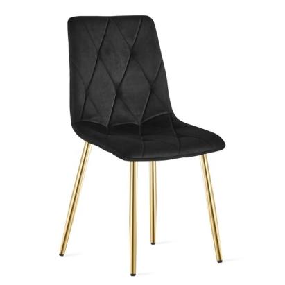 Scaun bucatarie/living, Artool, Libra, catifea, metal, negru si auriu, 45x54x86.5 cm GartenVIP DiyLine
