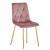 Scaun bucatarie/living, Artool, Libra, catifea, metal, roz si auriu, 45x54x86.5 cm GartenVIP DiyLine