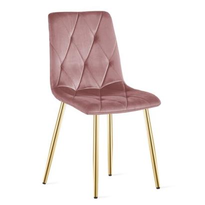 Scaun bucatarie/living, Artool, Libra, catifea, metal, roz si auriu, 45x54x86.5 cm GartenVIP DiyLine