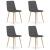 Set 4 scaune bucatarie/living, Artool, Kara, catifea, metal, gri si natur, 44.5x50.5x87 cm GartenVIP DiyLine
