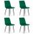 Set 4 scaune bucatarie/living, Artool, Lava, catifea, metal, verde si negru, 43x51x90 cm GartenVIP DiyLine
