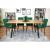 Set 4 scaune bucatarie/living, Artool, Kara, catifea, metal, verde si negru, 44.5x50.5x87 cm GartenVIP DiyLine