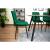Set 4 scaune bucatarie/living, Artool, Kara, catifea, metal, verde si negru, 44.5x50.5x87 cm GartenVIP DiyLine