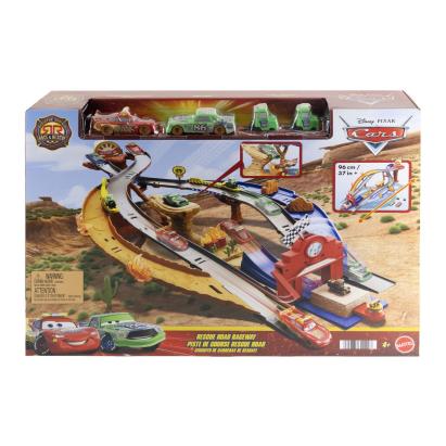 CARS RACE AND RESCUE SET DE JOACA CURCUIT DE SALVARE SI 3 MASINUTE METALICE SuperHeroes ToysZone