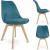 Scaun bucatarie/living, stofa, lemn, verde marin, 49x55x82 cm, Alta GartenVIP DiyLine