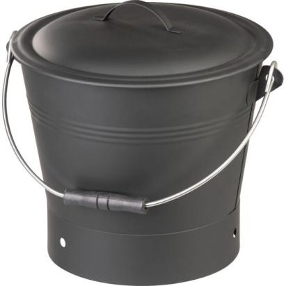 Galeata/recipient pentru cenusa, metal, negru, 8 L, Strend Pro GartenVIP DiyLine