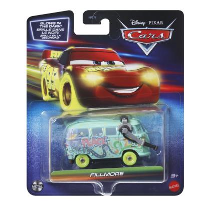 CARS GLOW RACERS MASINUTA METALICA FILLMORE SCARA 1 LA 55 SuperHeroes ToysZone