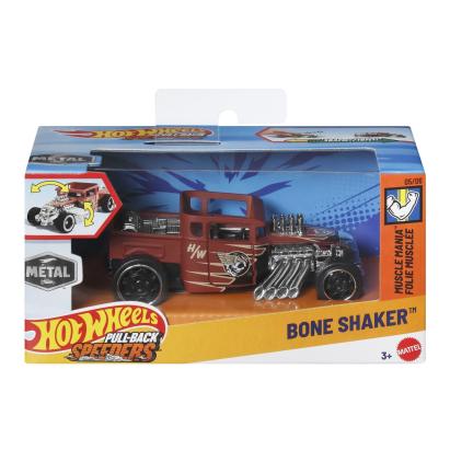 HOT WHEELS MASINUTA METALICA CU SISTEM PULL BACK BONE SHAKER MUSCLE MANIA SCARA 1 LA 43 SuperHeroes ToysZone