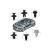 Set clipsuri auto universale 100 bucati Cod: WT-01 Automotive TrustedCars