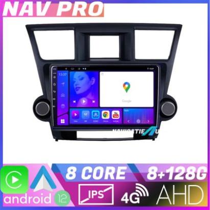 Navigatie Toyota Highlander 2007 2013 EDOTEC-LITE Android Ecran 720P Octa Core 8 128 Carplay CarStore Technology