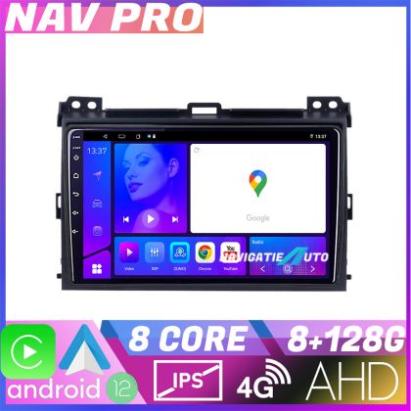 Navigatie Toyota Prado 2007 KIT 456 EDOTEC-LITE Android Ecran 720P Octa Core 8 128 Carplay v1 CarStore Technology