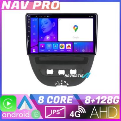 Navigatie Citroen C1 Peugeot 107 Toyota Aygo 2005 2014 EDOTEC-LITE Android Ecran 720P Octa Core 8 128 Carplay v2 CarStore Technology