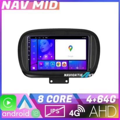 Navigatie Fiat 500 2014 KIT 539 EDOTEC-LITE Android Ecran 720P Octa Core 4 64 Carplay CarStore Technology