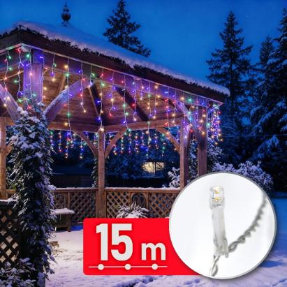Decor Luminos Crăciun - Șir Lumini LED - 15 m - 600 LED - 220-240 V - 6 W - Cablu Transparent Best CarHome