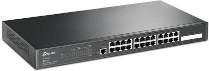 Switch TP-Link JetStream cu management | 24× porturi Gigabit L2+ și 4× sloturi SFP TL-SG3428 SafetyGuard Surveillance