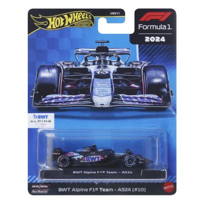 HOT WHEELS PREMIUM REAL RIDERS FORMULA 1 2024 MASINUTA METALICA BWT ALPINE F1 TEAM A524 NUMARUL 10 SCARA 1 LA 64 SuperHeroes ToysZone