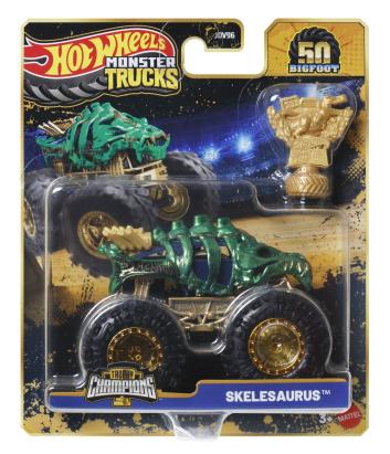 HOT WHEELS MONSTER TRUCK 50 BIGFOOT TROPHY CHAMPIONS MASINUTA SKELESAURUS SCARA 1 LA 64 SuperHeroes ToysZone