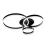 Lustra LED cu telecomanda RIGA LILITH, 94W, 3 Cercuri, lumina Rece/Calda/Neutra, Dimabila, Negru ModernLight Concept