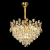 Candelabru Cristal CC6705/500GD 9x E14, Diametru 49cm, Auriu Lucios, Inaltime Reglabila ModernLight Concept
