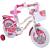 Bicicleta pentru copii 2-4 ani Belderia Dora, roti 12 inch, cu roti ajutatoare si frane V-Brake, alb, cu cosulet si portbagaj for Your BabyKids