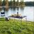 Masa camping Nils Camp NC340 80x60x70 cm, Gri inchis FitLine Training