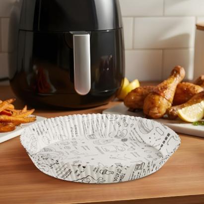 Hârtie de coacere pentru Air Fryer - Rotundă, 23 cm - 50 Bucăți/Pachet Best CarHome