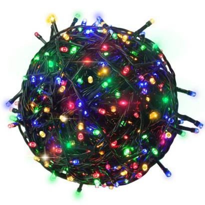 Instalatie pentru Bradul de Craciun cu 600 LED-uri Multicolor, Lungime 30 m, Tip Sir Luminos pentru Interior sau Exterior