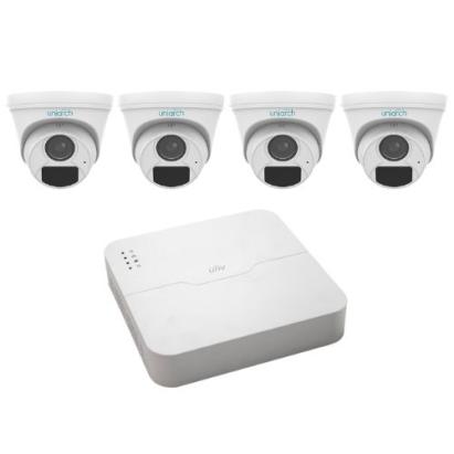 Sistem supraveghere IP Uniarch, 4 camere 4MP 2K, Infrarosu 30m, Microfon, Slot card SD, Microfon, NVR 4 canale SafetyGuard Surveillance
