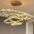 Lustra LED PRISM Luminis, Cristal si Metal, 210W, 4 Cercuri, Dimabila, Inaltime Reglabila, Lumina Rece/Calda/Neutra, Iluminat Luxos ModernLight Concept