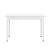 Set Masa cu 4 Scaune Tapitate Imitatie Piele pentru Bucatarie sau Living, MDF/Otel, Culoare Alb