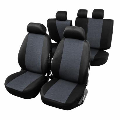 Huse Scaune Auto RoGroup, cu fermoare bancheta rabatabila fractionata, 9 piese Automobile ProTravel
