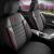 Set Huse Scaune Auto Panda Prestige, Negru cu cusatura Rosie, 11 piese Automobile ProTravel