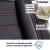 Set Huse Scaune Auto Panda Londra, cu fermoare pentru bancheta rabatabila, negru cu cusatura rosie, 11 piese Automobile ProTravel