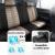 Set Huse Scaune Auto Panda Londra, cu fermoare pentru bancheta rabatabila, bej - negru , 11 piese Automobile ProTravel