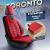 Set Huse Scaune Auto Panda Toronto, tip Alcantara, cu fermoare pentru bancheta rabatabila, rosu negru, 11 piese Automobile ProTravel